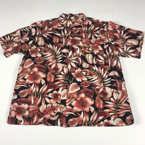 Hawaiian Floral Button down shirt. Size L